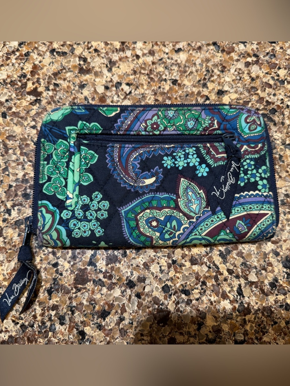 Vera Bradley Blue Rhapsody Zip Around Organizer Wallet Retired